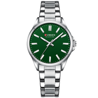 CURREN 9090 PLATEADO FONDO VERDE DAMA
