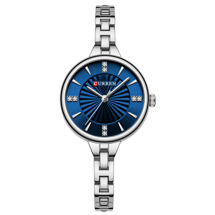 CURREN 9097 PLATEADO AZUL DAMA