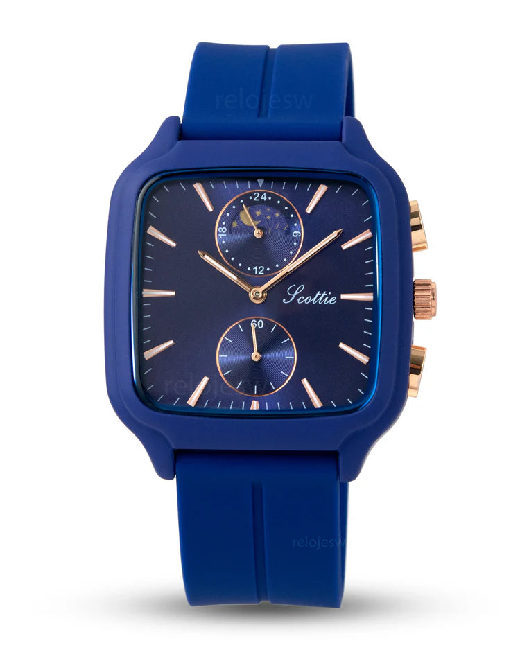 Reloj Scottie Fase Lunar Azul oscuro Dama