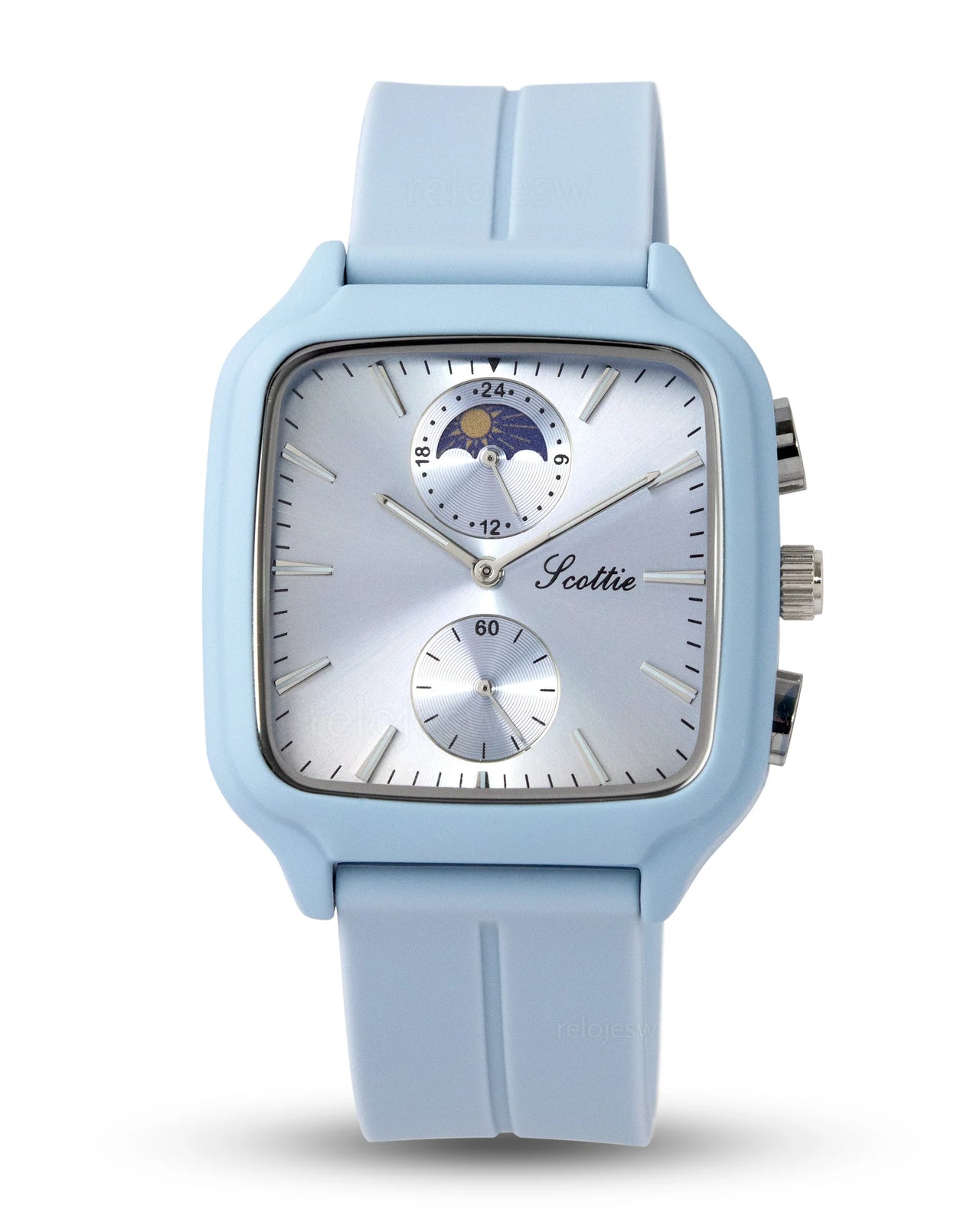 Reloj Scottie Fase Lunar Azul Claro Dama
