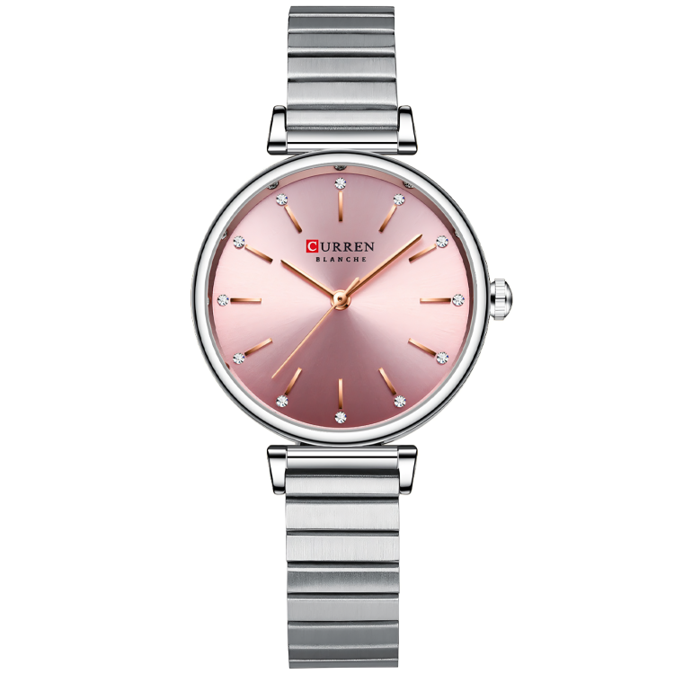CURREN 9081 ACERO PLATA ROSADO DAMA