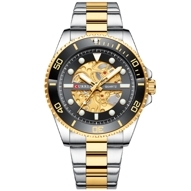 CURREN 8412 PLATA NEGRO