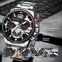 Thumbnail for COMBO CURREN 8395 PLATA + SKMEI 1251 NEGRO