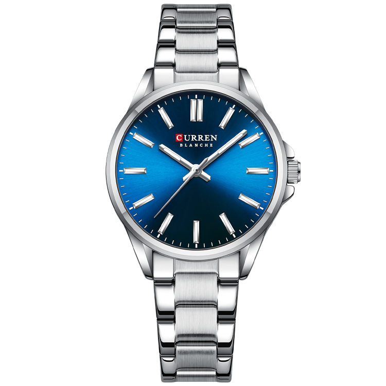 CURREN 9090 PLATEADO AZUL DAMA