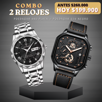 COMBO POEGARAR 980 PLATA + POEDAGAR 628 NEGRO