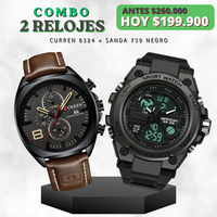 COMBO CURREN 8324 CAFE + SANDA 739 NEGRO