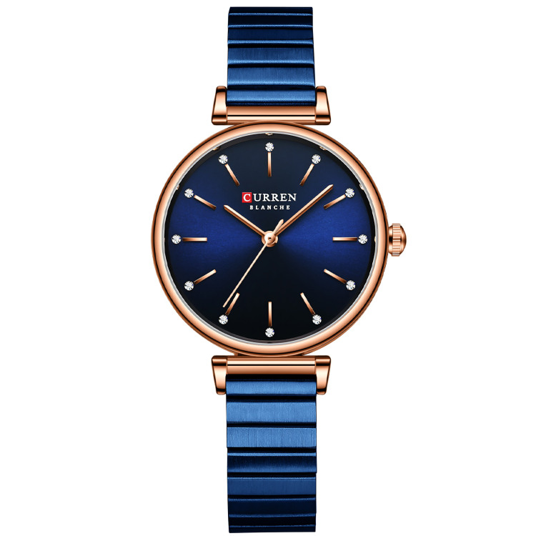 CURREN 9081 ACERO AZUL DAMA
