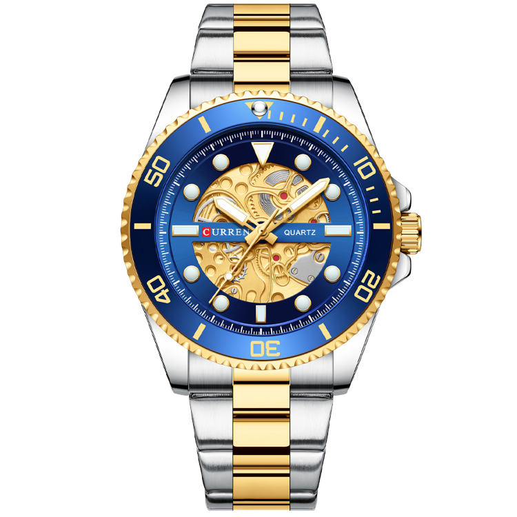 CURREN 8412 PLATA AZUL
