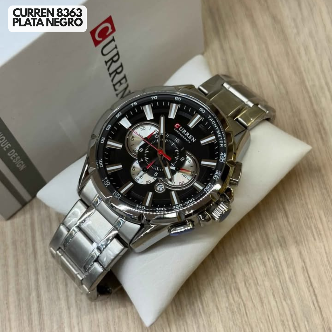 CURREN 8363 PLATA/NEGRO