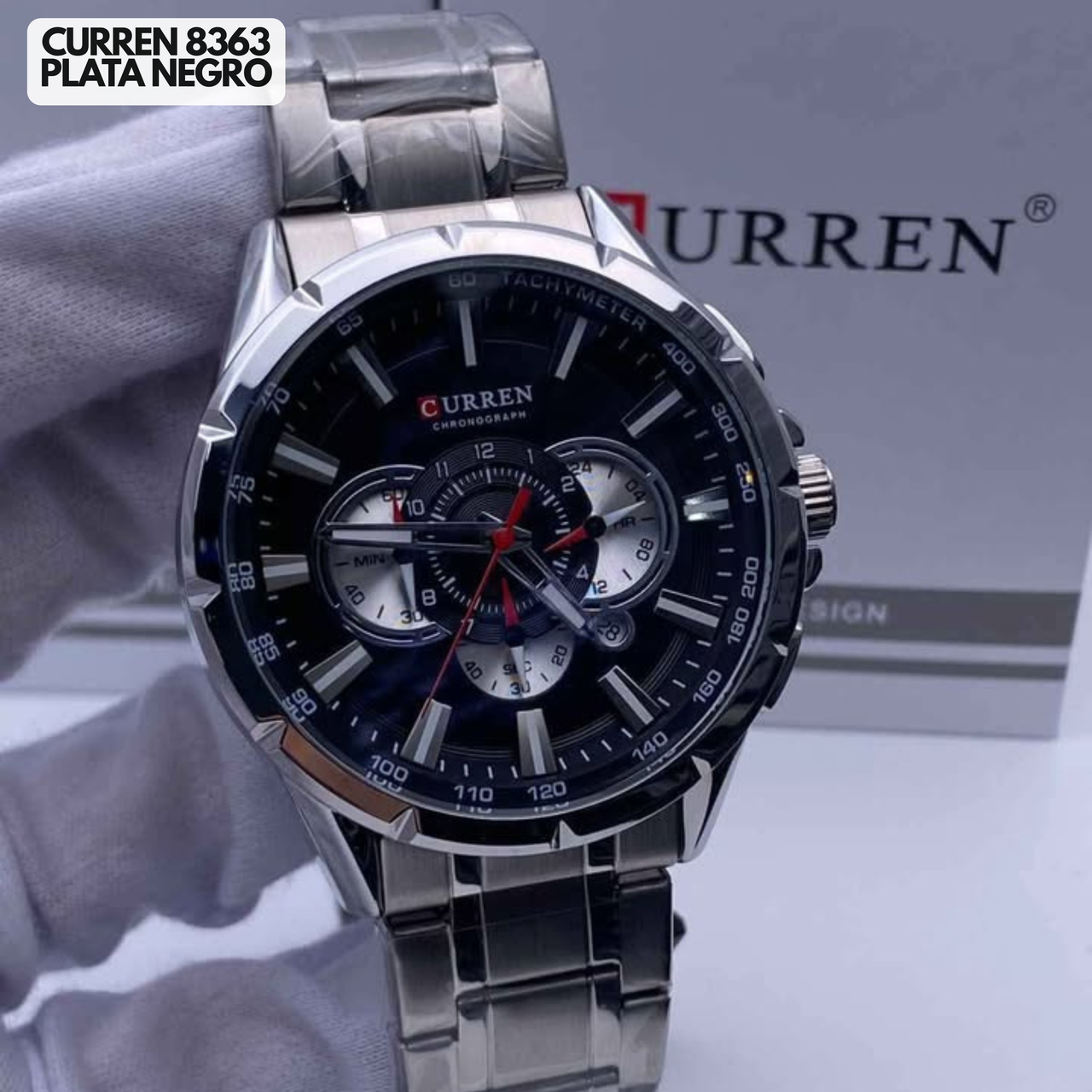 CURREN 8363 PLATA/NEGRO