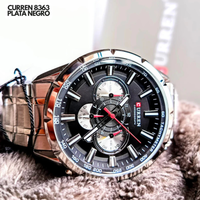 CURREN 8363 PLATA/NEGRO