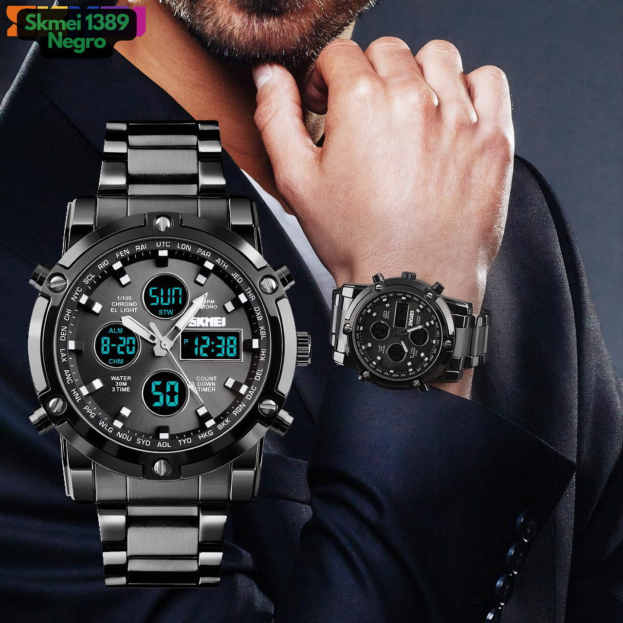 SKMEI 1389 NEGRO