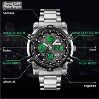 SKMEI 1389 PLATA GRIS