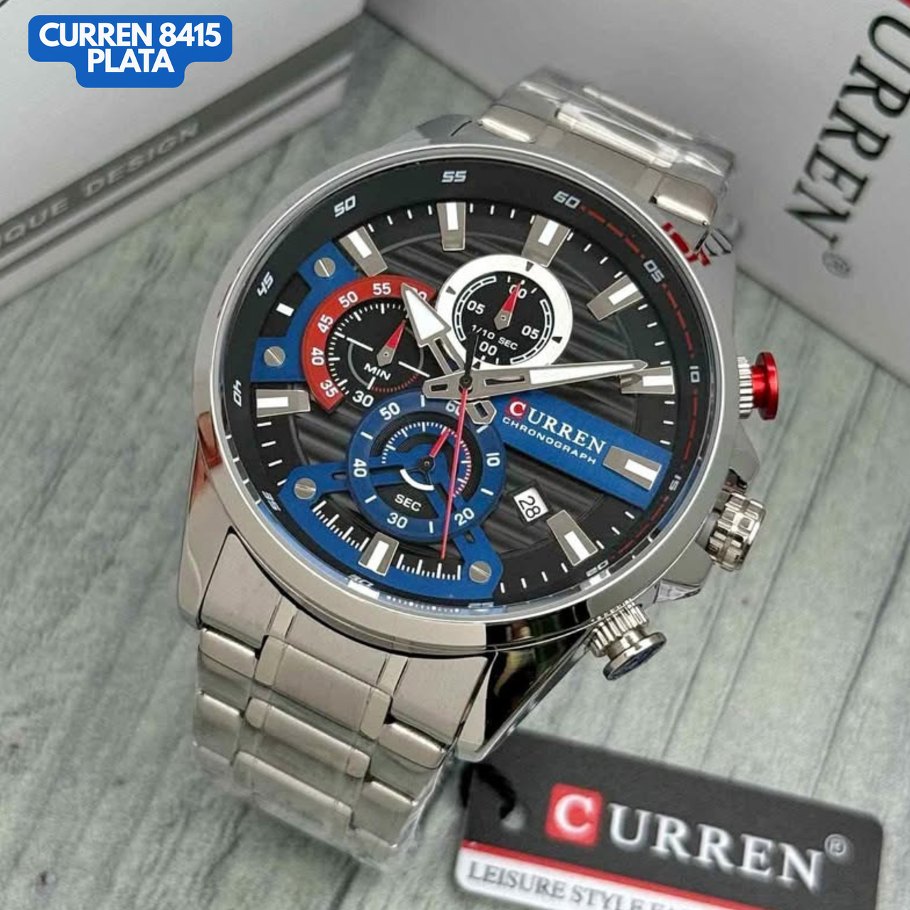 CURREN 8415 PLATEADO