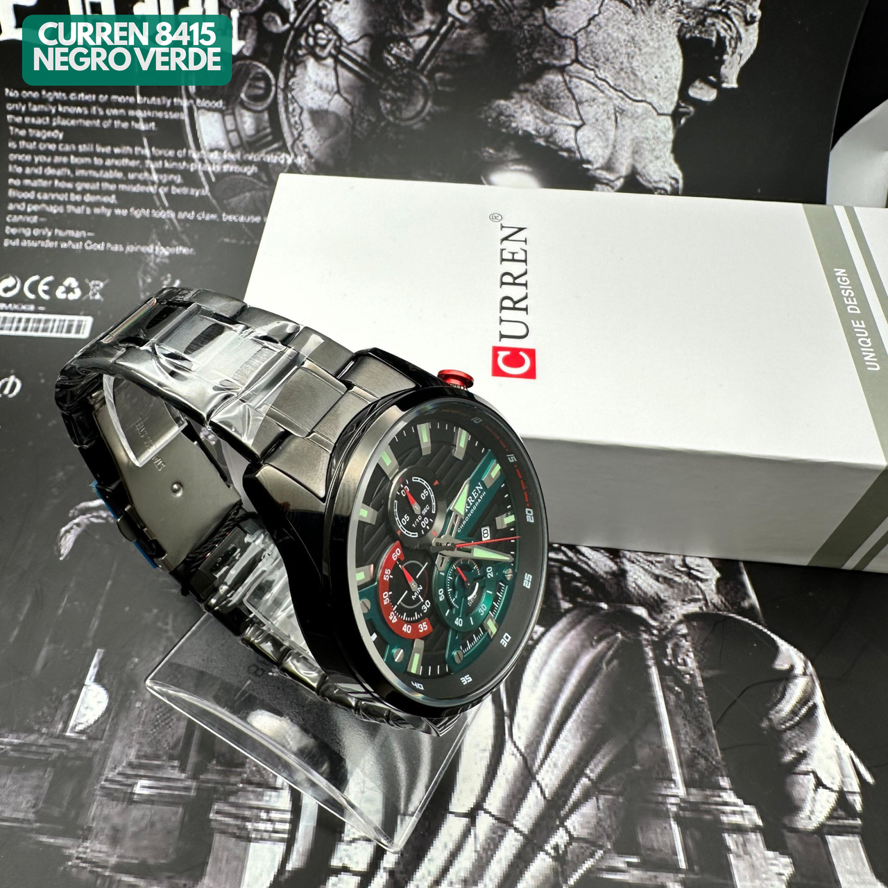CURREN 8415 NEGRO/VERDE