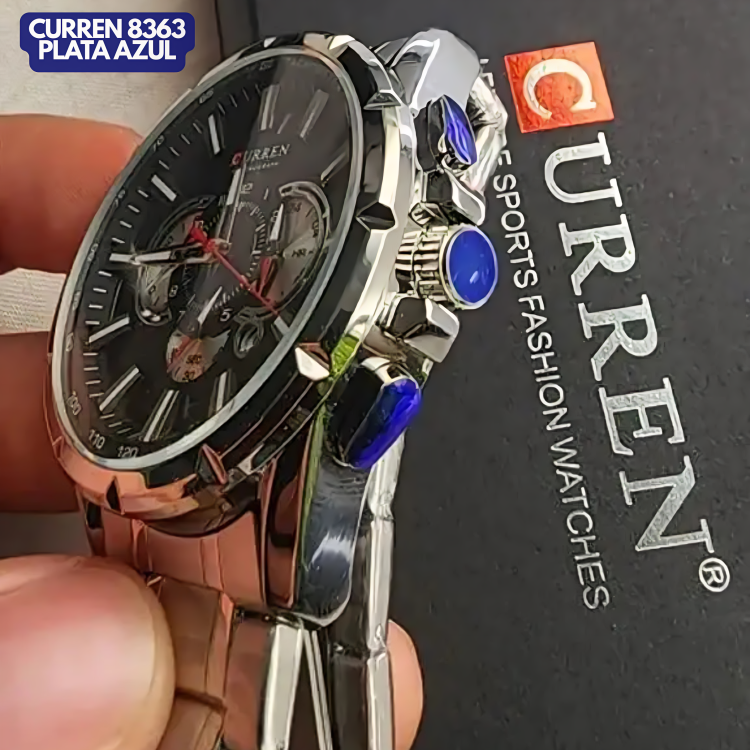 Curren 8363 Plata Azul