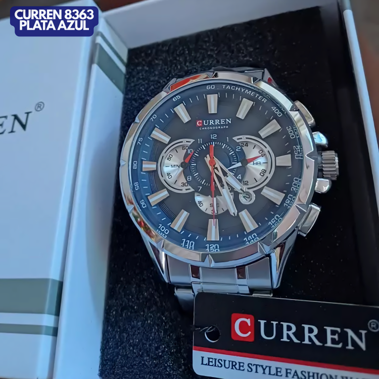 Curren 8363 Plata Azul
