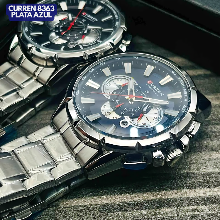 Curren 8363 Plata Azul