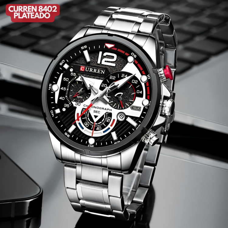 CURREN 8395 PLATEADO