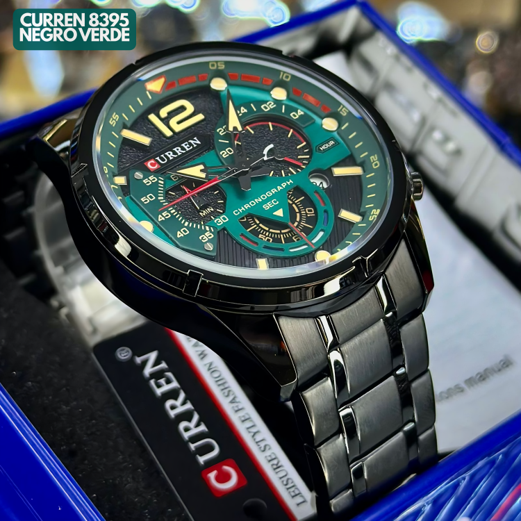 CURREN 8395 NEGRO/VERDE