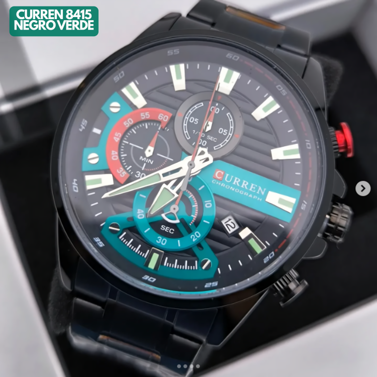 CURREN 8415 NEGRO/VERDE