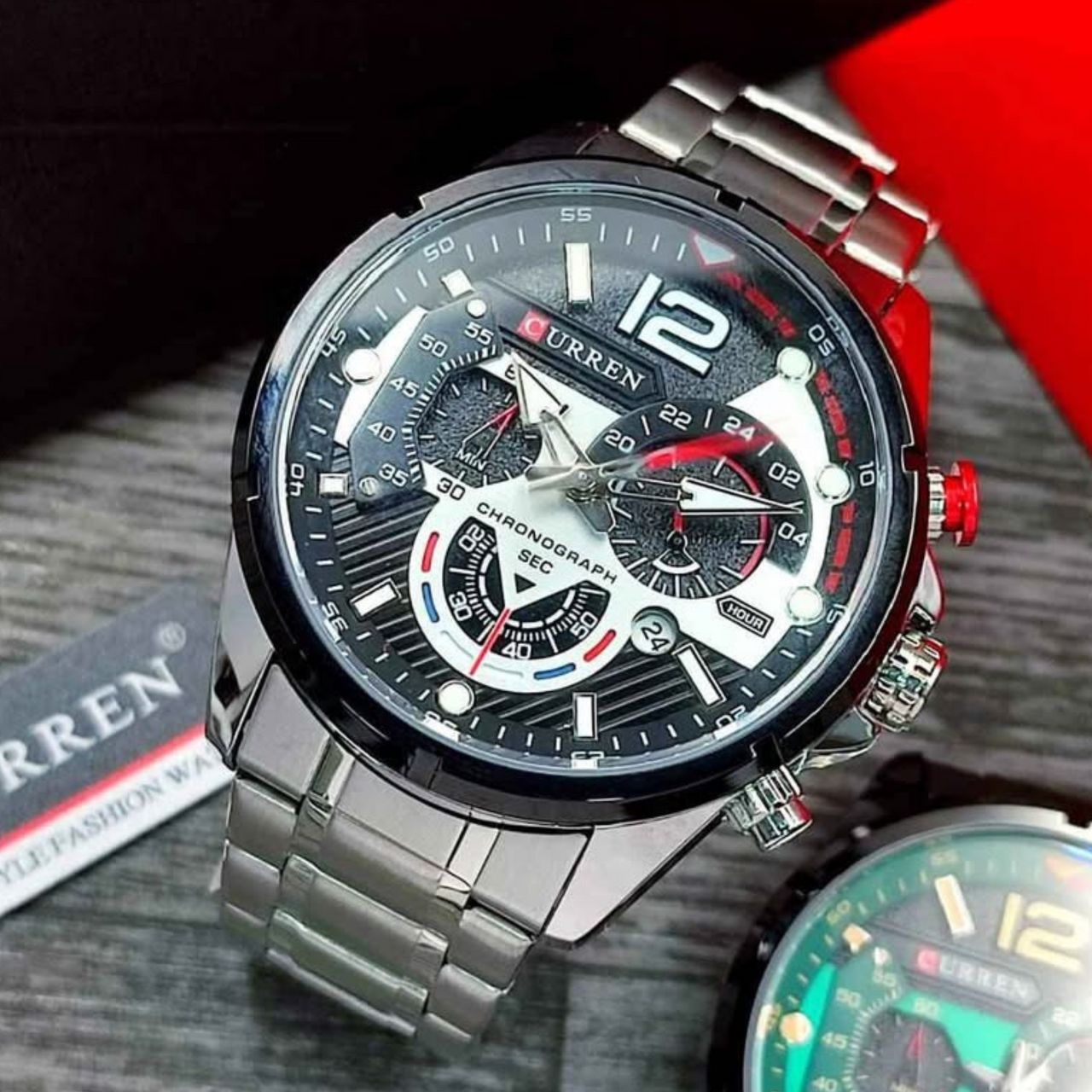 COMBO CURREN 8395 PLATA + SKMEI 1251 NEGRO