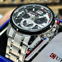 Thumbnail for COMBO CURREN 8395 PLATA + SKMEI 1251 NEGRO