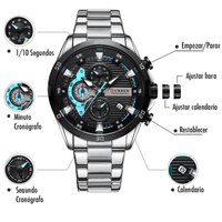 Thumbnail for COMBO CURREN 8402 PLATA + SKMEI 8382 NEGRO