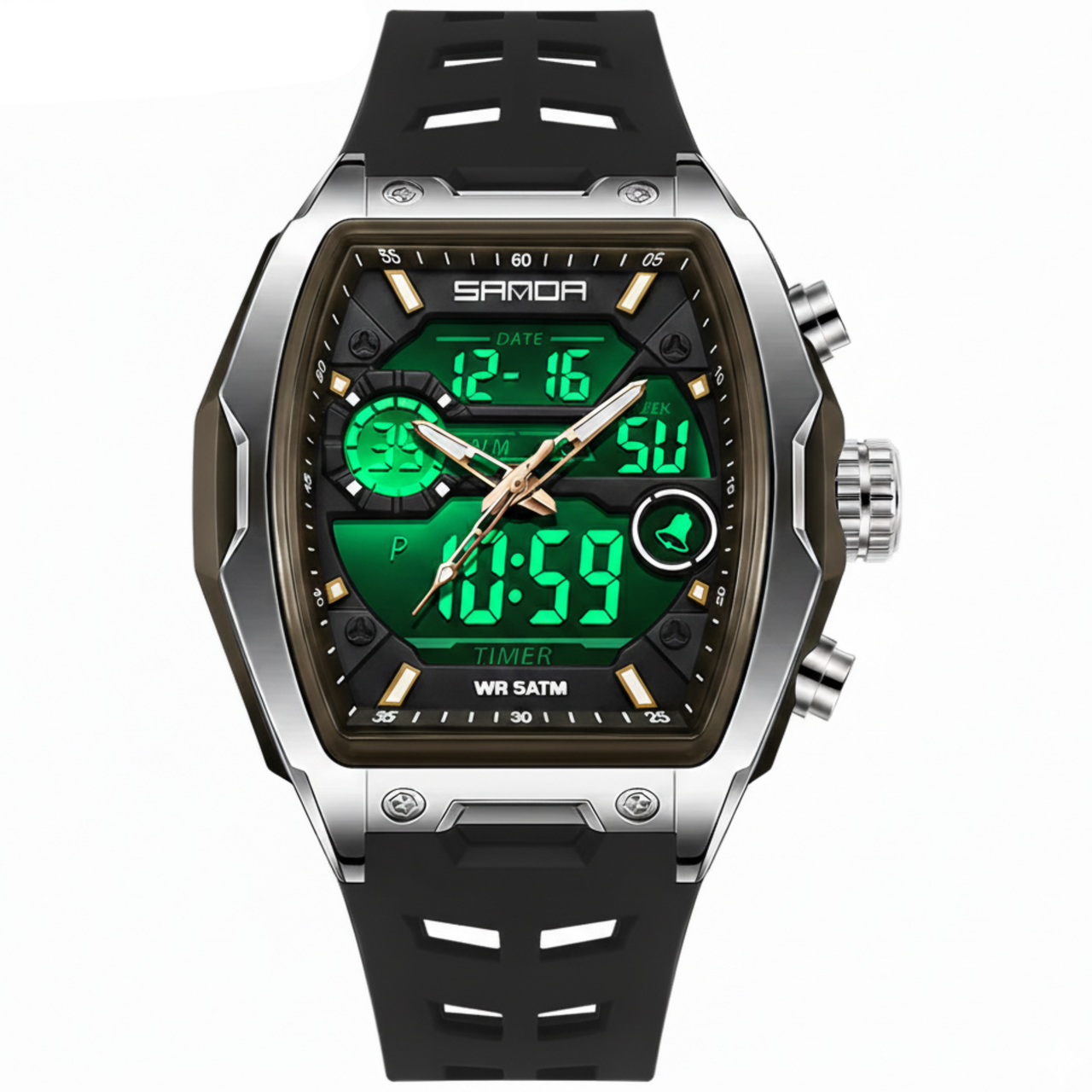 SANDA 6235 Negro Plateado
