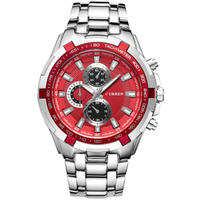 CURREN 8023 PLATA ROJO