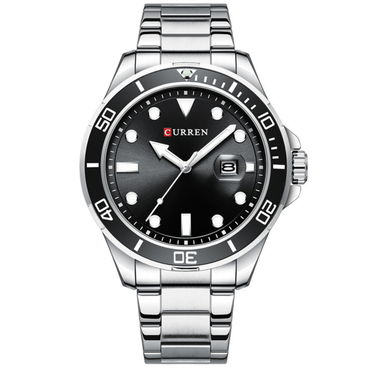 CURREN 8388 PLATA NEGRO