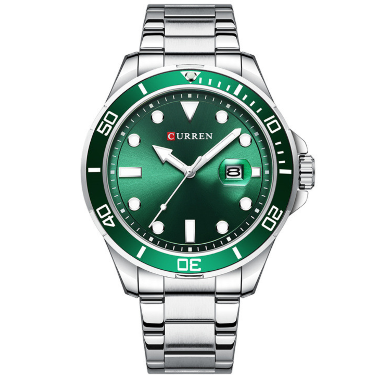 CURREN 8388 PLATA VERDE
