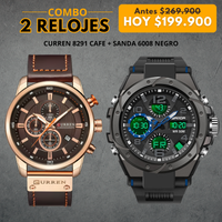 Thumbnail for COMBO CURREN 8291 CAFE + SANDA 6008 NEGRO