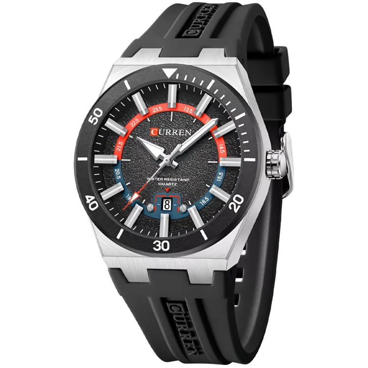 CURREN 8491 NEGRO PLATEADO