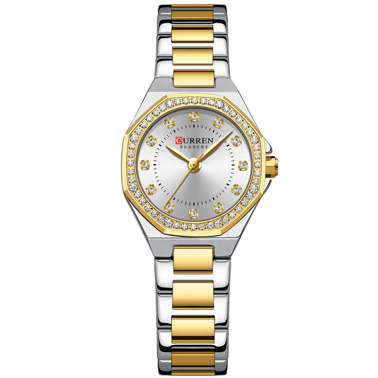 CURREN 9100 DORADO BLANCO DAMA