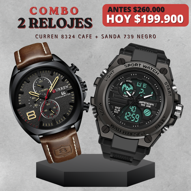 COMBO CURREN 8324 CAFE + SANDA 739 NEGRO