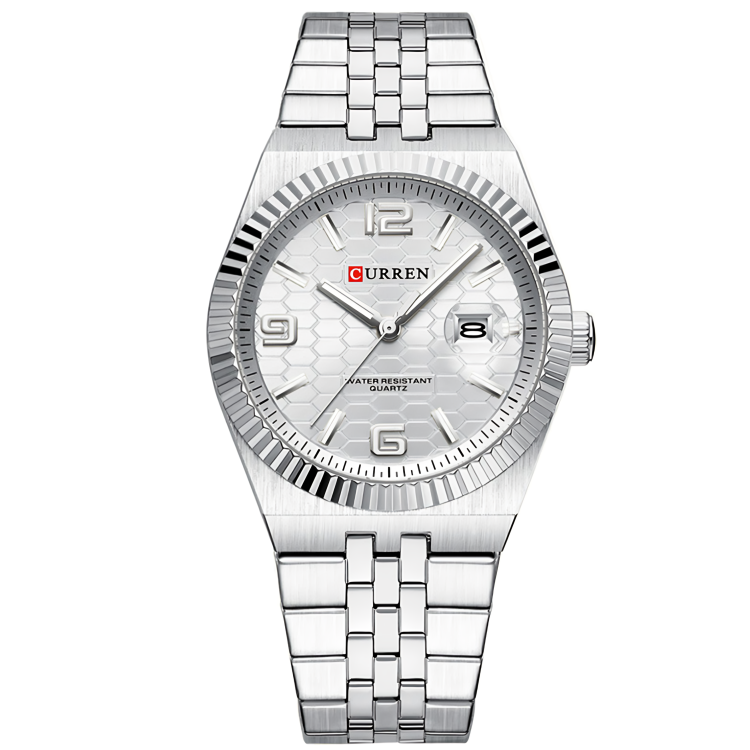 CURREN 8498 PLATA BLANCO DAMA