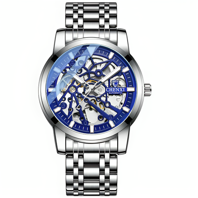 Chenxi 8812 Automático plata Azul